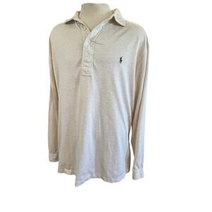 POLO LONG SLEEVE 3/4 BUTTON collar NECK POLO MENS XXL